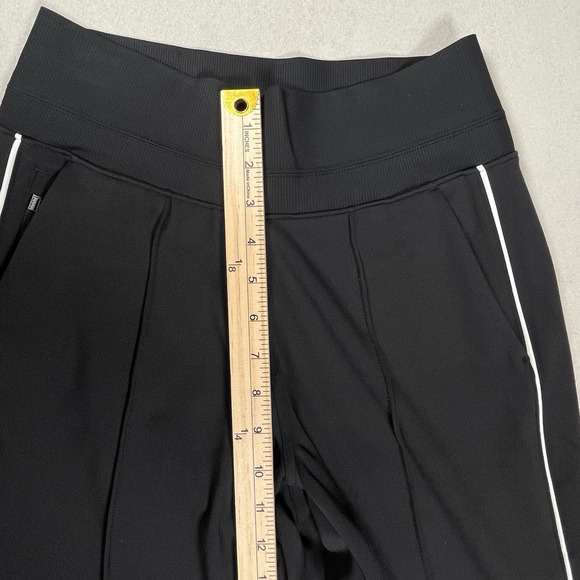 Athleta Venice High Rise Track Stripe Wide Leg Pant Women's XS Petite Black - Picture 7 of 8